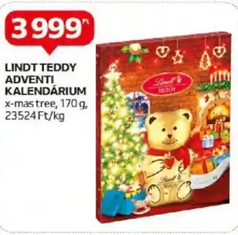 Auchan LINDT TEDDY ADVENTI KALENDÁRIUM 170 g ajánlat