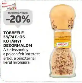 Auchan TÖBBFÉLE 53/74G-OS KOTÁNYI DEKORMALOM ajánlat