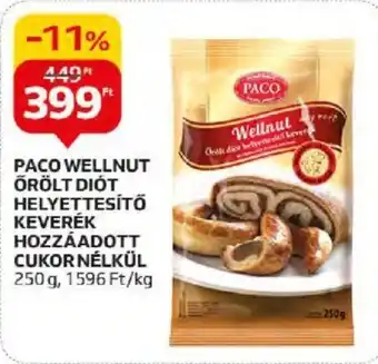 Auchan PACO WELLNUT ŐRÖLT DIÓT HELYETTESÍTŐ KEVERÉK 250 g ajánlat