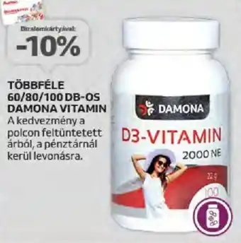 Auchan TÖBBFÉLE 60/80/100 DB-OS DAMONA VITAMIN ajánlat