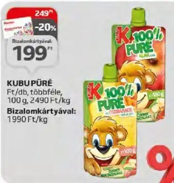 Auchan KUBU PÜRÉ 100 g ajánlat