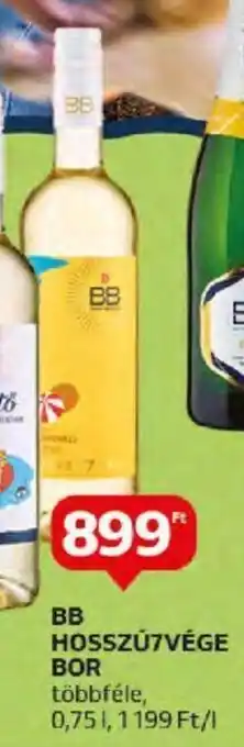 Auchan BB HOSSZÚ7VÉGE BOR 0,75 l ajánlat