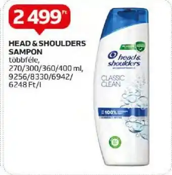 Auchan HEAD SHOULDERS SAMPON 400ml ajánlat
