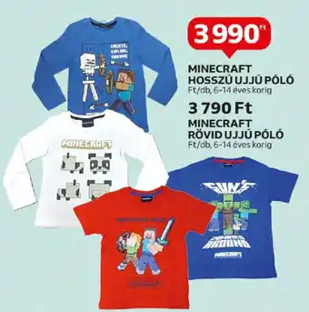 Auchan MINECRAFT HOSSZÚ UJJÚ PÓLÓ ajánlat