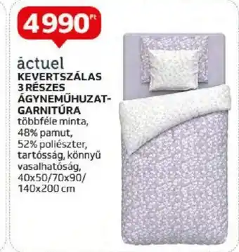 Auchan actuel KEVERTSZÁLAS 3 RÉSZES ÁGYNEMŰHUZAT GARNITÚRA ajánlat