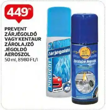Auchan PREVENT ZÁRJÉGOLDÓ VAGY KENTAUR ZÁROLAJZÓ JÉGOLDÓ AEROSZOL 50 ml ajánlat