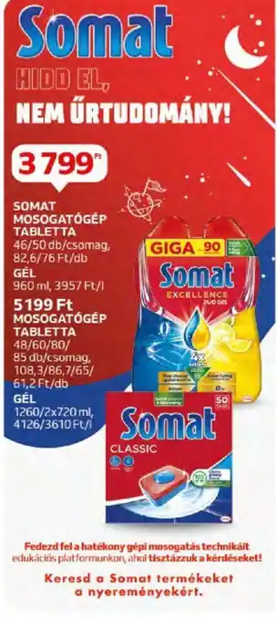 SOMAT MOSOGATÓGÉP TABLETTA