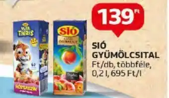 Auchan SIÓ GYÜMÖLCSITAL 0,2l ajánlat