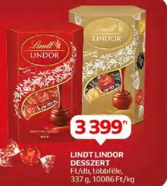 Auchan LINDT LINDOR DESSZERT 337g ajánlat