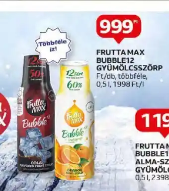 Auchan FRUTTA MAX BUBBLE12 GYÜMÖLCSSZÖRP 0,5l ajánlat
