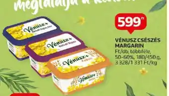 Auchan VÉNUSZ CSÉSZÉS MARGARIN 450g ajánlat