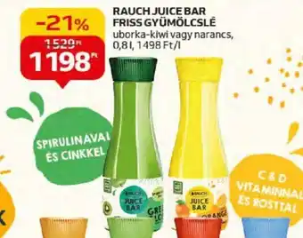 Auchan RAUCH JUICE BAR FRISS GYÜMÖLCSLÉ 0,8l ajánlat
