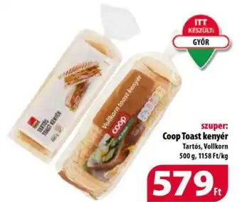Coop Coop Toast kenyér 500 g ajánlat