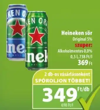 Coop Heineken sör 5% 0,5l ajánlat