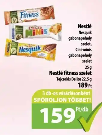Coop Nestlé Nesquik 25g, Nestlé fitness szelet 22,5g ajánlat