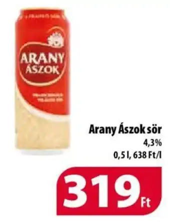 Coop Arany Ászok sör 4,3% 0,5l ajánlat