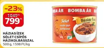 Auchan HÁZIAS ÍZEK SÓLET CSÍPŐS HÁZIKOLBÁSSZAL 500 g ajánlat