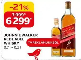 JOHNNIE WALKER RED LABEL WHISKY 0,7 l + 0,2 l