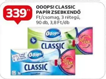 Auchan OOOPS! CLASSIC PAPÍRZSEBKENDŐ 90 db ajánlat