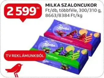 Auchan MILKA SZALONCUKOR 300 / 310 g ajánlat