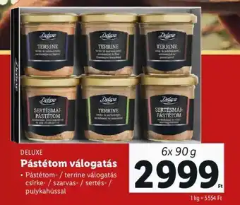 Lidl DELUXE Pástétom válogatás 6 x 90 g ajánlat
