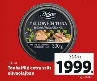 Lidl DELUXE Tonhalfilé extra szűz olívaolajban 300 g ajánlat