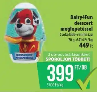 Coop Dairy4Fun desszert meglepetéssel 70 g ajánlat