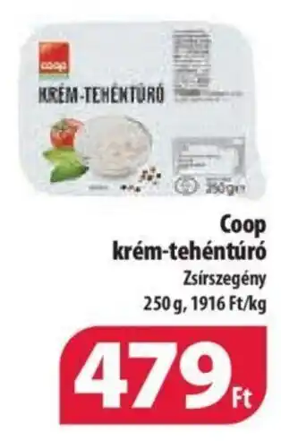 Coop Coop krém-tehéntúró 250 g ajánlat