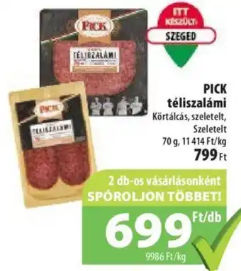 Coop PICK téliszalámi 70 g ajánlat