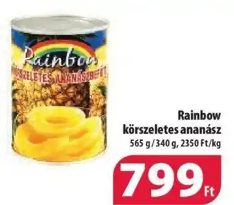 Coop Rainbow körszeletes ananász 565 / 340 g ajánlat