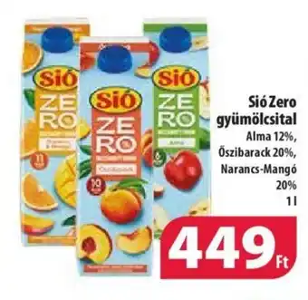 Coop Sió Zero gyümölcsital 1 l ajánlat