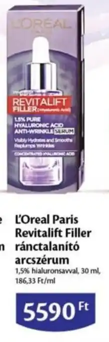 L'Oreal Paris Revitalift Filler ránctalanító arcszérum 30 ml