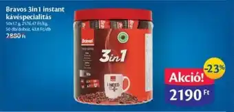 EcoFamily Bravos 3in1 instant kávéspecialitás 850g ajánlat