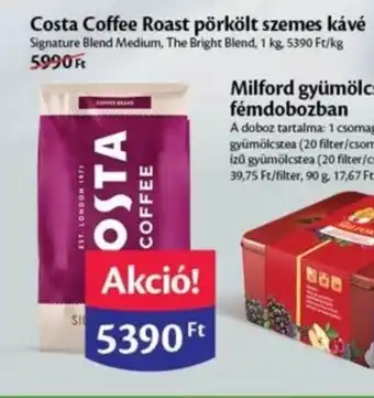Costa Coffee Roast pörkölt szemes kávé 1kg