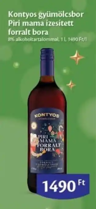 EcoFamily Kontyos gyümölcsbor Piri mama ízesített forralt bora 1l ajánlat