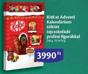 KitKat Adventi Kalendárium töltött tejcsokoládé praliné figurákkal 208 g