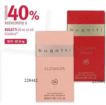 Rossmann kedvezmény a BUGATTI 60 ml es női illatokra ajánlat