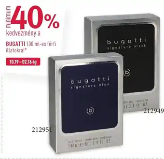 kedvezmény a BUGATTI 100 ml es férfi illatokra