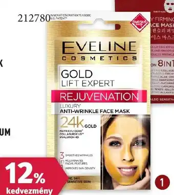 Rossmann 1 EVELINE GOLD LIFT RÁNCTALANÍTÓ ARCMASZK 7 ml ajánlat
