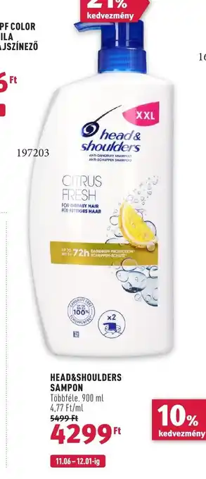 Rossmann HEAD SHOULDERS SAMPON 900ml ajánlat