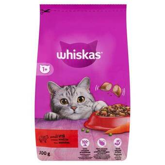Rossmann Whiskas szárazeledel felnőtt macskák számára marhával - 300 g ajánlat