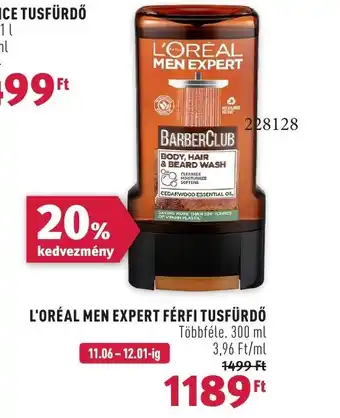 Rossmann L'ORÉAL MEN EXPERT FÉRFI TUSFÜRDŐ 300 ml ajánlat