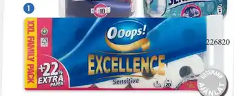Rossmann Ooops EXCELLENCE SENSITIVE TOALETTPAPÍR ajánlat