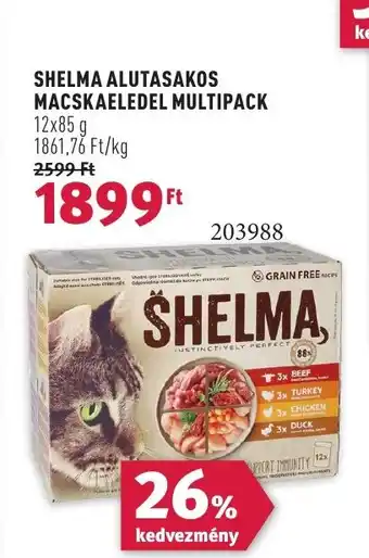 Rossmann SHELMA ALUTASAKOS MACSKAELEDEL MULTIPACK 12x85g ajánlat