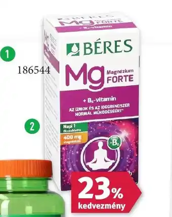 Rossmann 2 BÉRES MAGNÉZIUM FORTE B6 VITAMIN FILMTABLETTA ajánlat