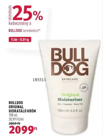 Rossmann BULLDOG ORIGINAL HIDRATÁLÓ KRÉM 100 ml ajánlat