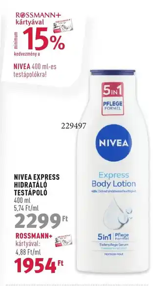 NIVEA EXPRESS HIDRATÁLÓ TESTÁPOLÓ 400 ml