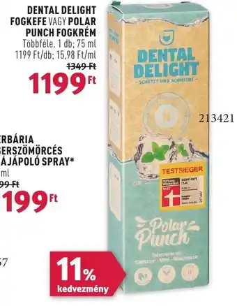 Rossmann DENTAL DELIGHT FOGKEFE VAGY POLAR PUNCH FOGKRÉM 75ml ajánlat