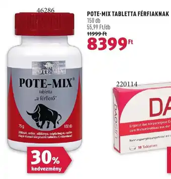 Rossmann POTE MIX TABLETTA FÉRFIAKNAK ajánlat
