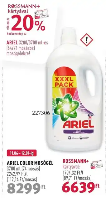 Rossmann ARIEL COLOR MOSÓGÉL 3700 ml ajánlat